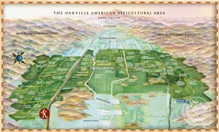 Oakville American Viticulture Area map