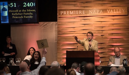 Bidding gets under way at the Premiere Napa Valley 2015 auction Feb. 21. Photo: Bob McClenahan/Napa Valley Vintners Copyright © Wines & Vines