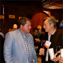 Kelleher Family Vineyard winemaker, Craig Becker chatting up a prospective buyer.
