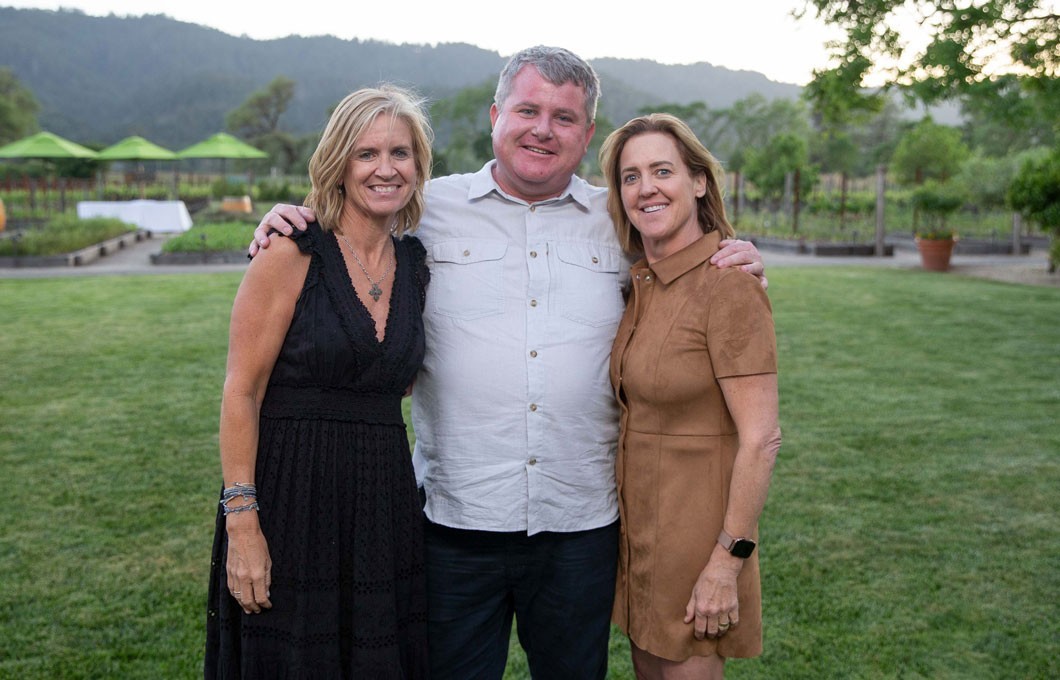 Leigh and Valerie with Winemaker, Craig Becker